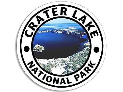 Av Round Crater Lake National Park Sticker, Outdoor Vinyl, Oregon Parks Decals For Cars, Rvs, Coolers, Water Bootles, And Laptops (4 X 4 Inch) #TOP18