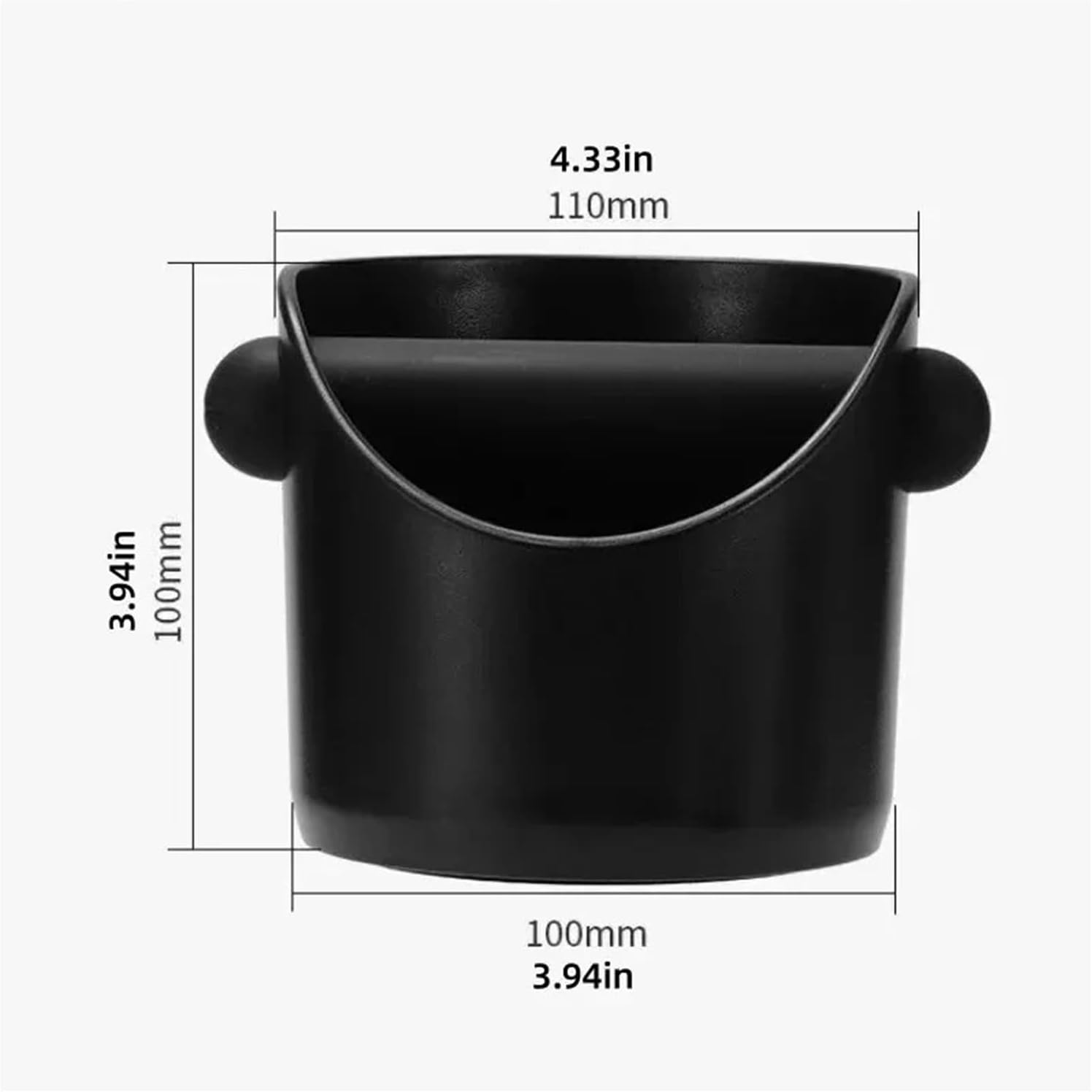 MeLphi Espresso Powder Container Anti-Slip Shock-Absorbing Coffee Grinding Box Knock Box Trash can with Detachable Knock Rod Household Knock Bucket(StyleB Red)