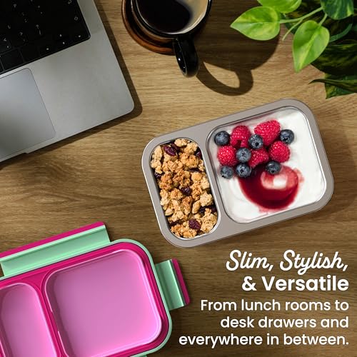 Image of Bentgo Stainless Steel Snack Box, Leak-Proof, 2 Compartments, 2-Cup Capacity