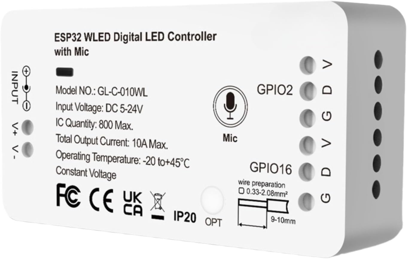 WLED Controller SPI Addressable Light Strip WS2811 2812B SK6812 SM16703 DIY(008W WLED 10A+RGB W 8266) image 4