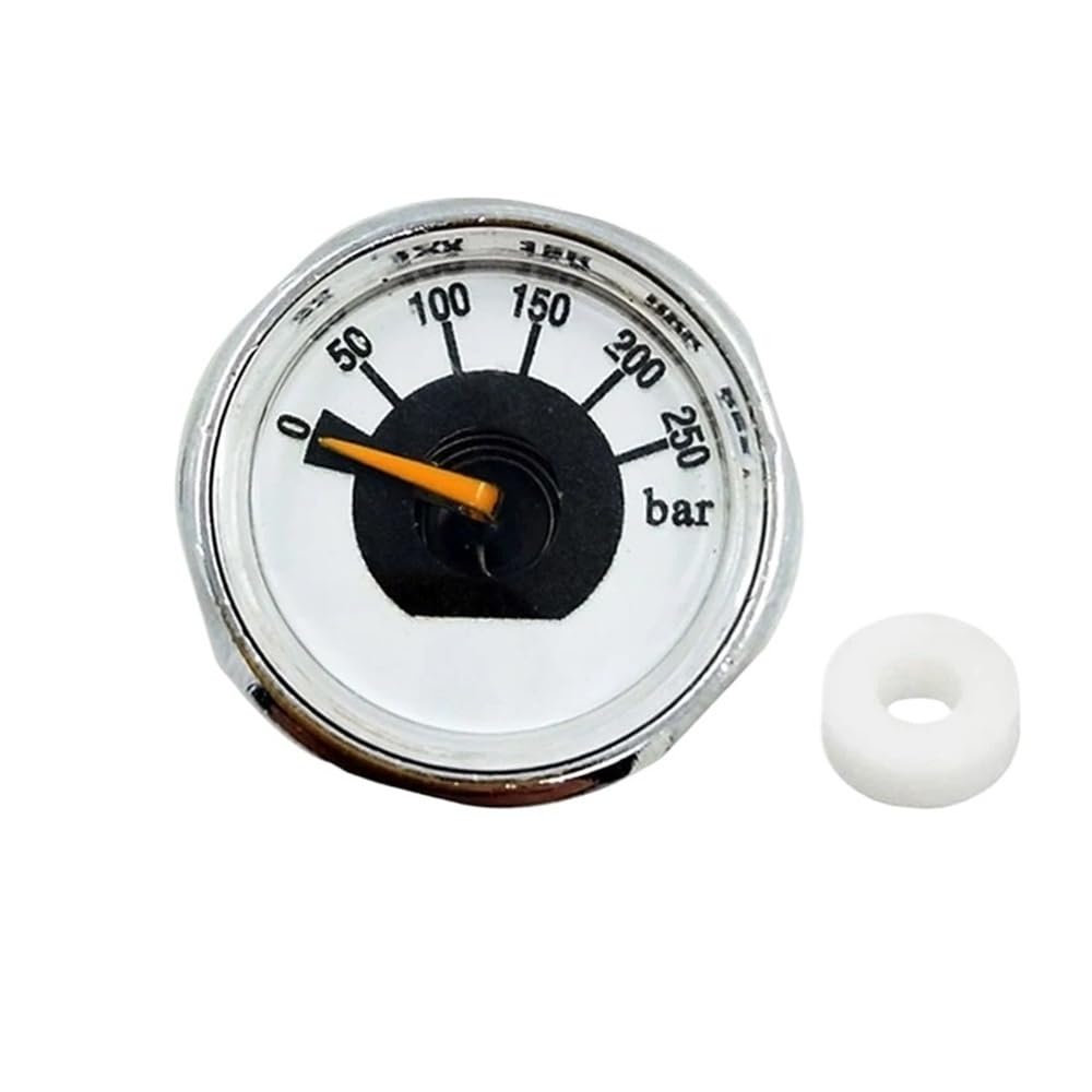 Manómetro HPA Mini de 300 bar con rosca BSP negra para regulador de recarga de cilindros de gas