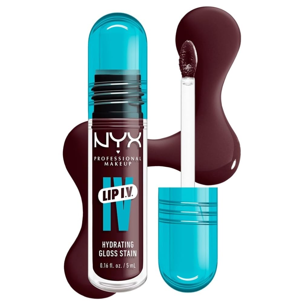 NYX Professional Makeup Gloss e Tinta Labbra Idratante 2in1, Idratazione fino a 12H, Con Vitamina B12 e Magnesio, Lip IV Hydrating Gloss Stain, Tonalità: 14 Mauve N' Moist!