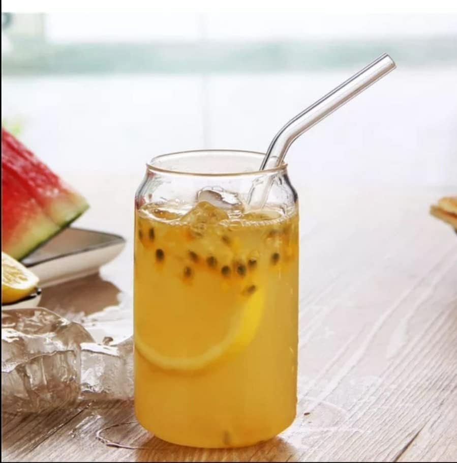 Image of Bear Can Cup with Straw - 510ml Reusable Transparent Mug for Cold Coffee, Iced Tea, Soda, Juice & Green Tea - Cute Bear Design Sipper Cup - Durable & Stylish Drinkware (cococola -2)