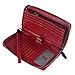 Women RFID Blocking Wallet Leather Zip Around Clutch Large Ladies Purse Wristlet (Wine Red)