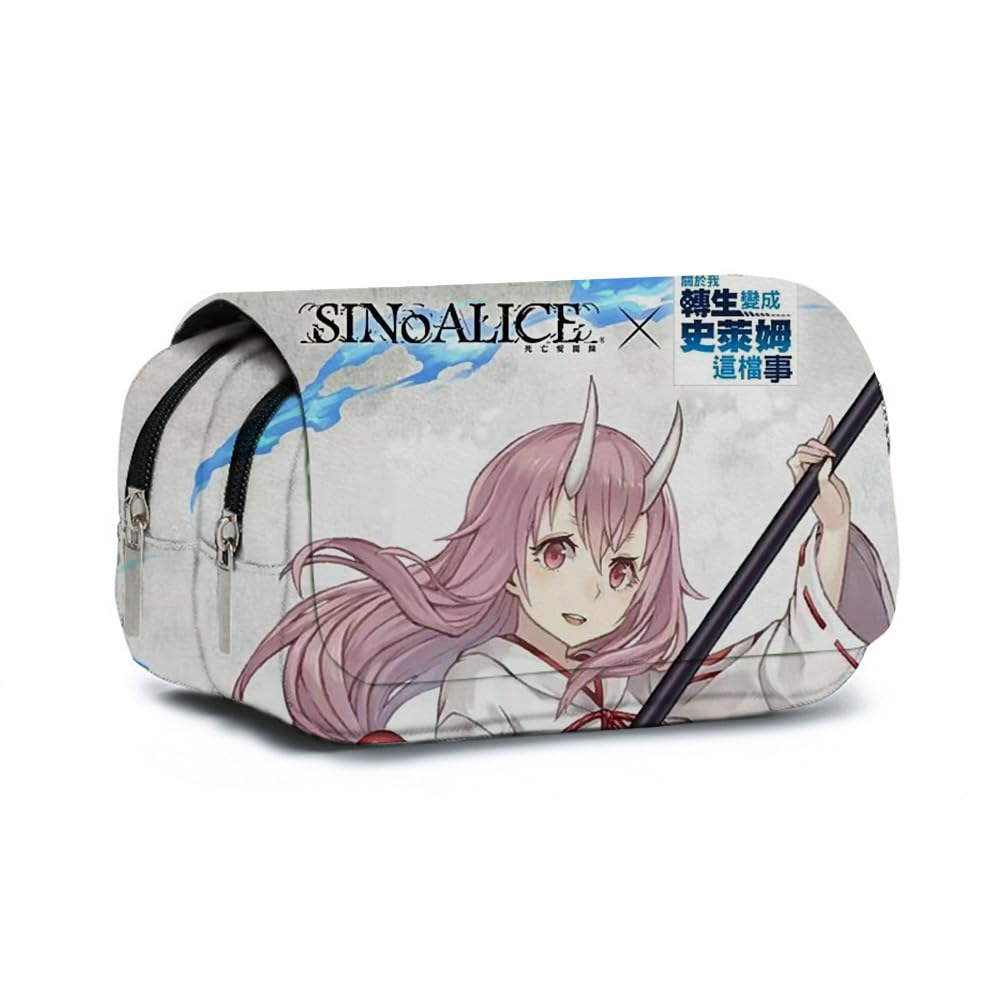 Xinchangda that Time I Got Reincarnated as a Slime Pencil Case Rimuru Tempest Anime 3D Printed Double Zipper Stationery Case Cartoon Pen Bag for Boys and Girls