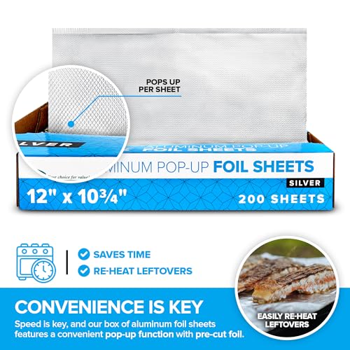 Stock Your Home 12 Inch Ultra Heavy Duty Pop Up Deli Aluminum Foil Sheets thumb #3
