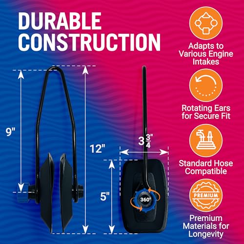 Image of Outboard Motor Muffs Rectangle, Boat Motor Water Muffs Ear Flusher | Hose Adapter, Inboard I /O Engine Flush Kit, Winterizing, Better Boat