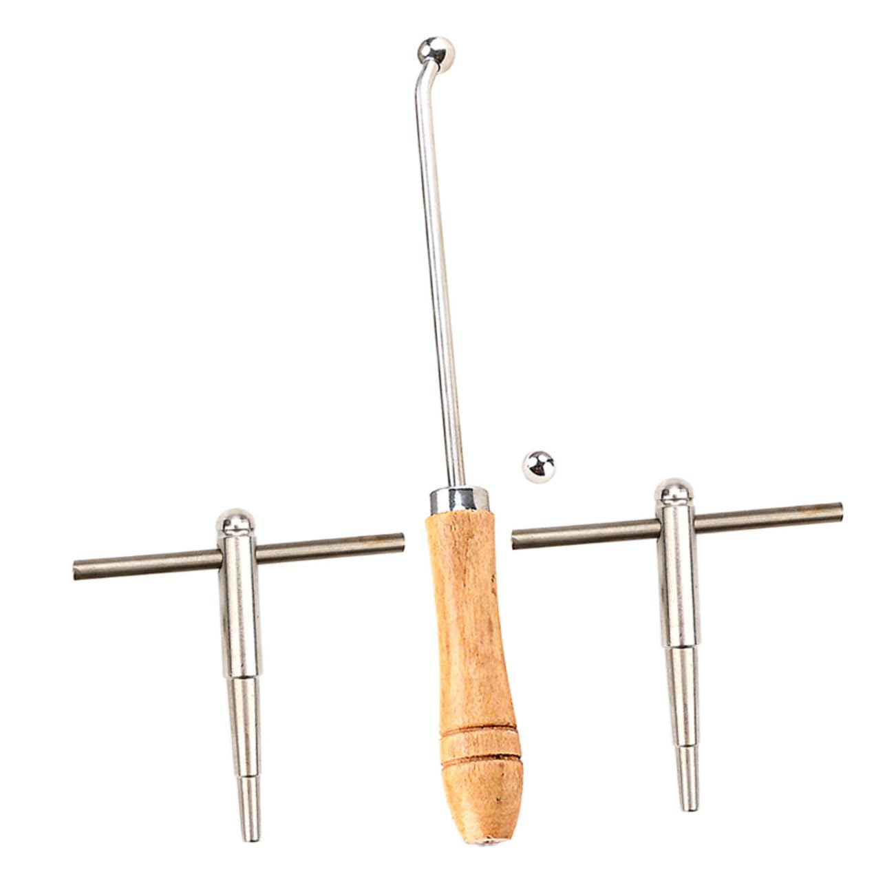 Gatuida de Herramientas para Reparación de Instrumentos de Viento con Mango de Madera para Trombón y Bocina Adecuado para Profesional y Doméstico