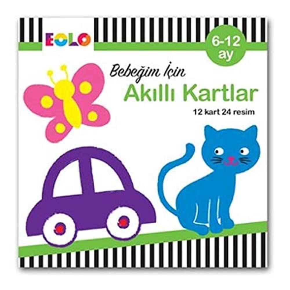 Bebeğim İçin Akıllı Kartlar (6-12 Ay): 12 Kart - 24 Resim