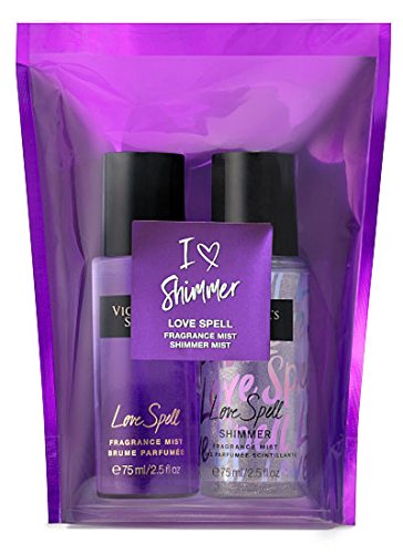 Victoria's Secret Love Spell 2pc Shimmer Gift Set Bag, Shimmer Mist & Fragrance Mist, 2-piece