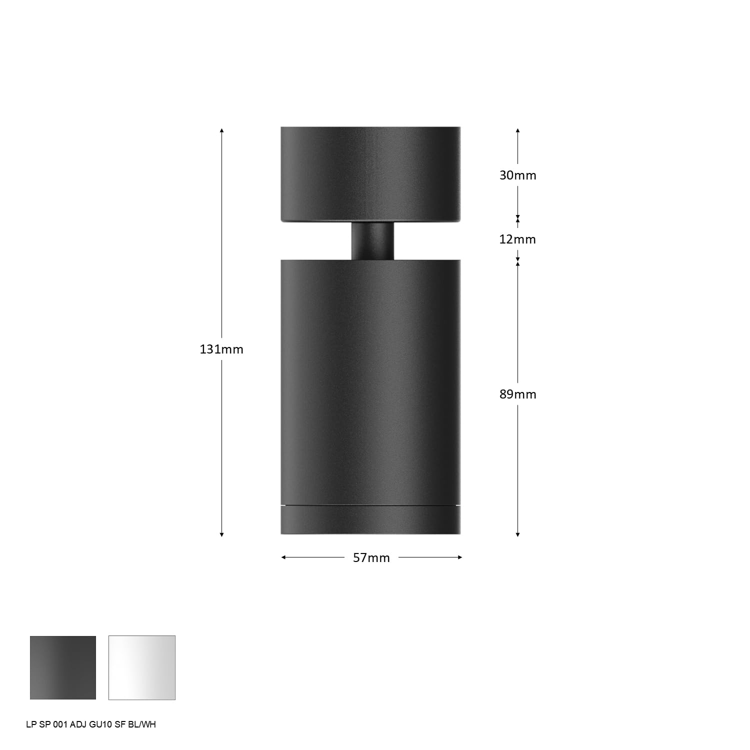TRAXON LUXPOINT® Foco de Superficie Orientable GU10 – Aplique Techo Aluminio Ajustable Iluminación Direccional Interior (Superficie, Blanco)