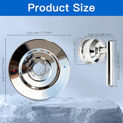 Kit de Recambio para Ducha Compatible con Grifos Moen T2901, incluye Adaptador y Herramienta de Extracción, Acabado Cromo miniatura 2