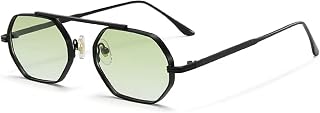 AUGEN Geometric Octagon Sunglasses for Men & Women | UV400 Protection | Stylish Unisex Metal Frame Shades | Lightweight Gr... Price In India