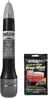 Dupli-Color AFM0352 Metallic Mineral Gray Exact-Match Scratch Fix All-in-1 Touch-Up Paint for Ford Vehicles (TK) Bundle with Prep Wipe Towelette (2 Items)