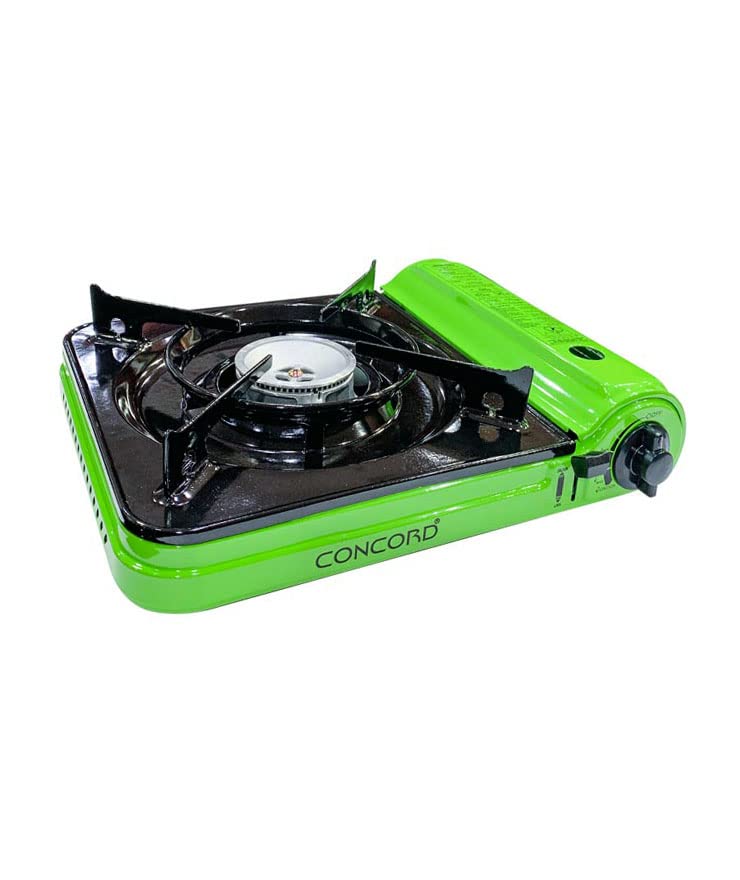 CONCORD Portable Gas Stove for Camping & Outdoor Use, Lightweight Gas Cooker, Green, 1.4 kg