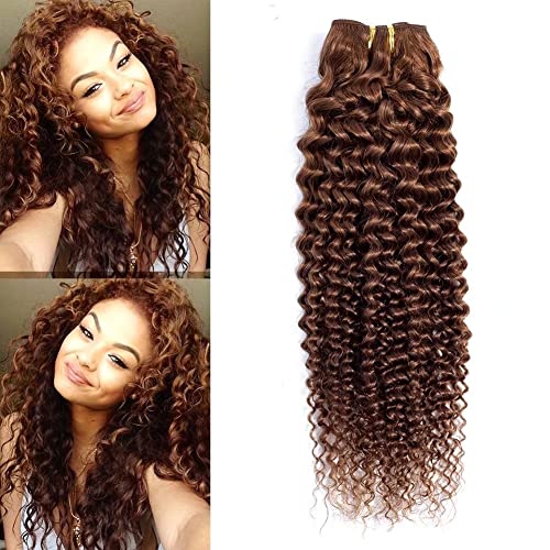 FEEL ME Brazilian Curly Hair Bundles Color 4 Light...