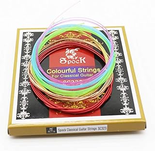 Colorful nylon classical guitar strings, nylon strings core, colorful coated copper alloy wound, normal tension. 028-.043