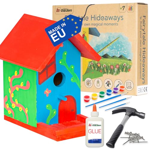 KIT COMPLETO - Set di bricolage completo con tutto il necessario per un'esperienza artigianale entusiasmante: colori, pennelli, martello, colla e altro ancora