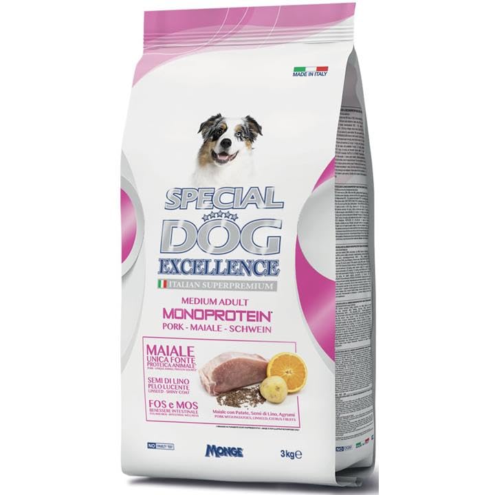 SpecialDog Excellence Maiale, 3kg (4 confezioni) totale 12 kg