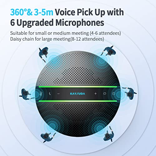 Kaysuda Bluetooth Conference Speakerphone Wireless Microphone And Speaker For Mobile Phone And Computer, Usb Office Speakerphone For Skype, Zoom #TOP2
