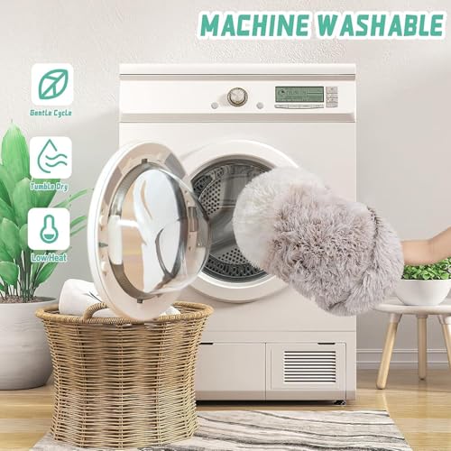 65cm Ø Flauschig Hundebett Katzenbett Bärentatzen-Design Hundekissen Katzenkissen Waschbar Hundekorb Katzenkorb Plüsch rutschfest Haustierbett Warm Schlafplatz für kleine mittelgroße Hunde/Katze/Hasen