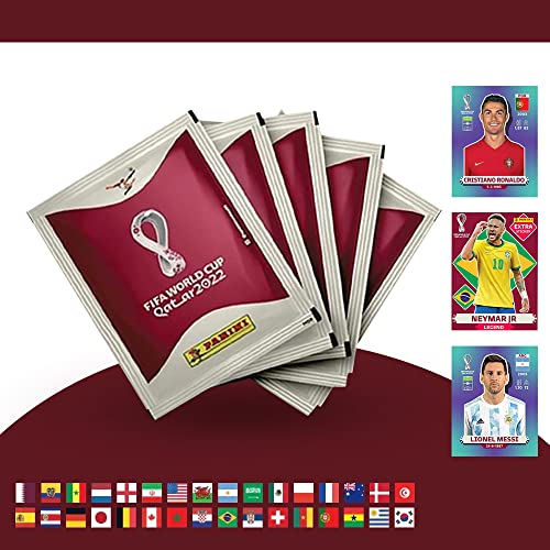 Kit 250 Figurinhas do Álbum Copa do Mundo 2022 50 Envelopes