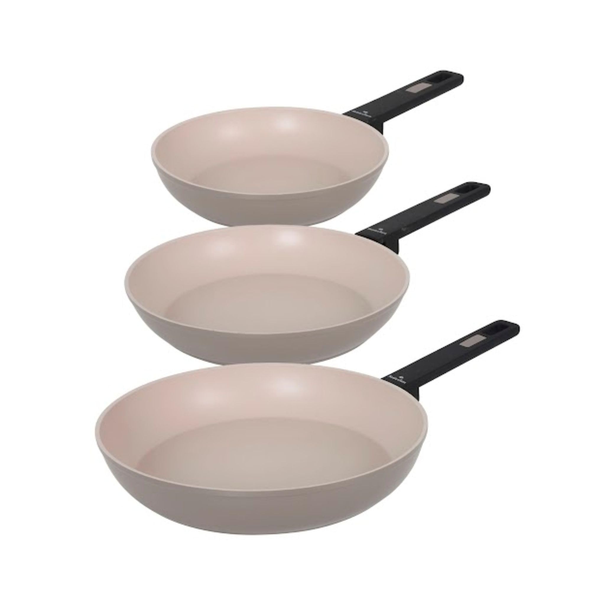 SANTA CLARA | Juego de Sartenes Nordkitch Pack 3 (20, 24 y 28 cm) aluminio forjado 3,2 mm con mango soft touch, sartenes antiadherentes doble capa full induction, aptas para inducción, gas y vitro