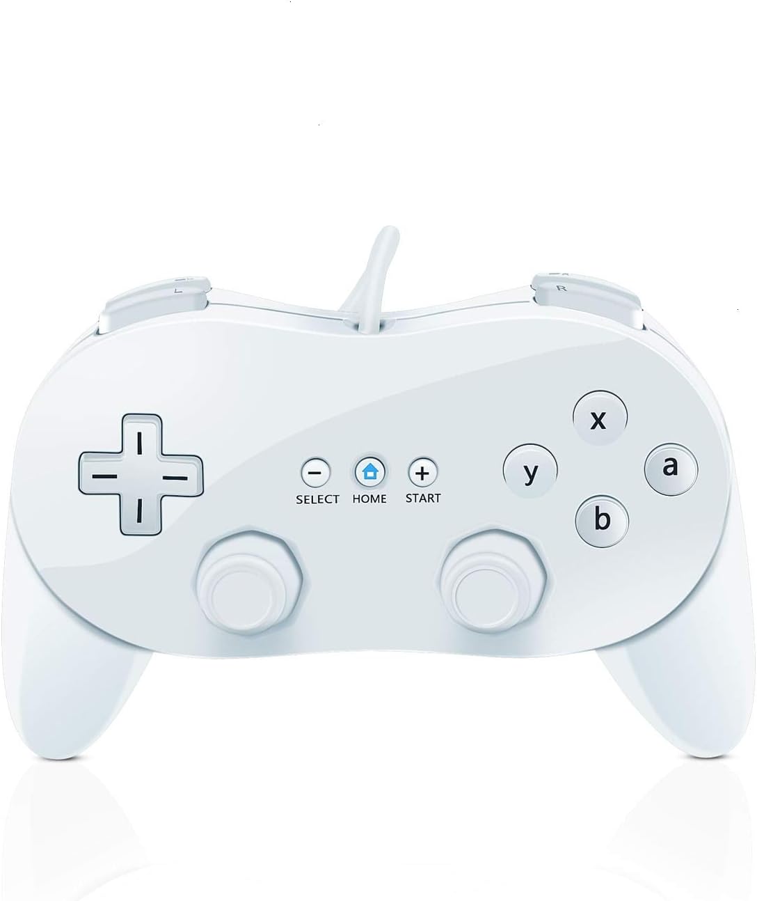 Wii Controller Classic, VOYEE Wired Pro Controller for Nintendo Wii (White)