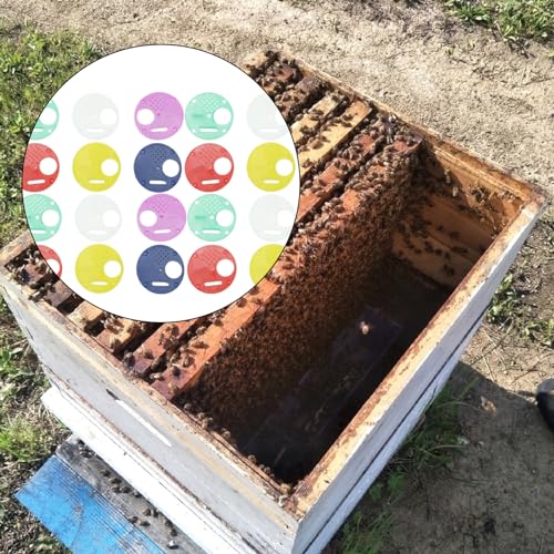 DUZFOREI 60 peças de porta de plástico para ninho de abelhas, portão de entrada de colmeia de abelha