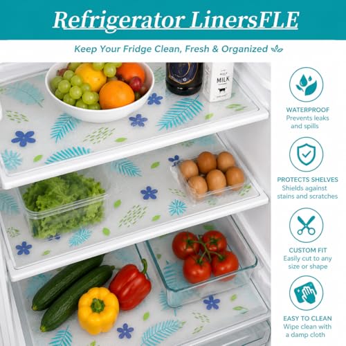 Image of Anti-Slip Kitchen Cabinet Drawer Shelf Mat Liner Sheets Waterproof Strong Table Mat EVA for Bathroom, Fridge Mat Textured Multipurpose Use (45 cm x 300 cm) (Yellow Flower)