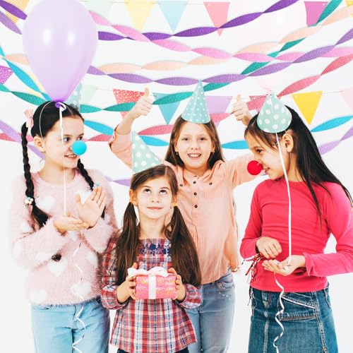 Image of Pastel Crepe Paper Streamers 8 Rolls 656ft Party Streamers for Mermaid, Baby Shower, Under The Sea Party Decorations for Girls
