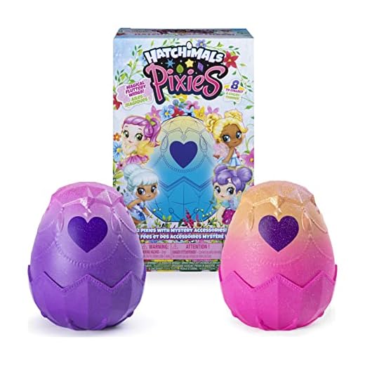 Hatchimals Pixies 2-Pack, 2.5-Inch Collectible Dolls and Accessories, for Kids Aged 5 and Up (Styles May Vary)