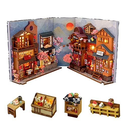 Kit de coin de livre en bois : maquette de serre-livres miniature fait main de haute précision