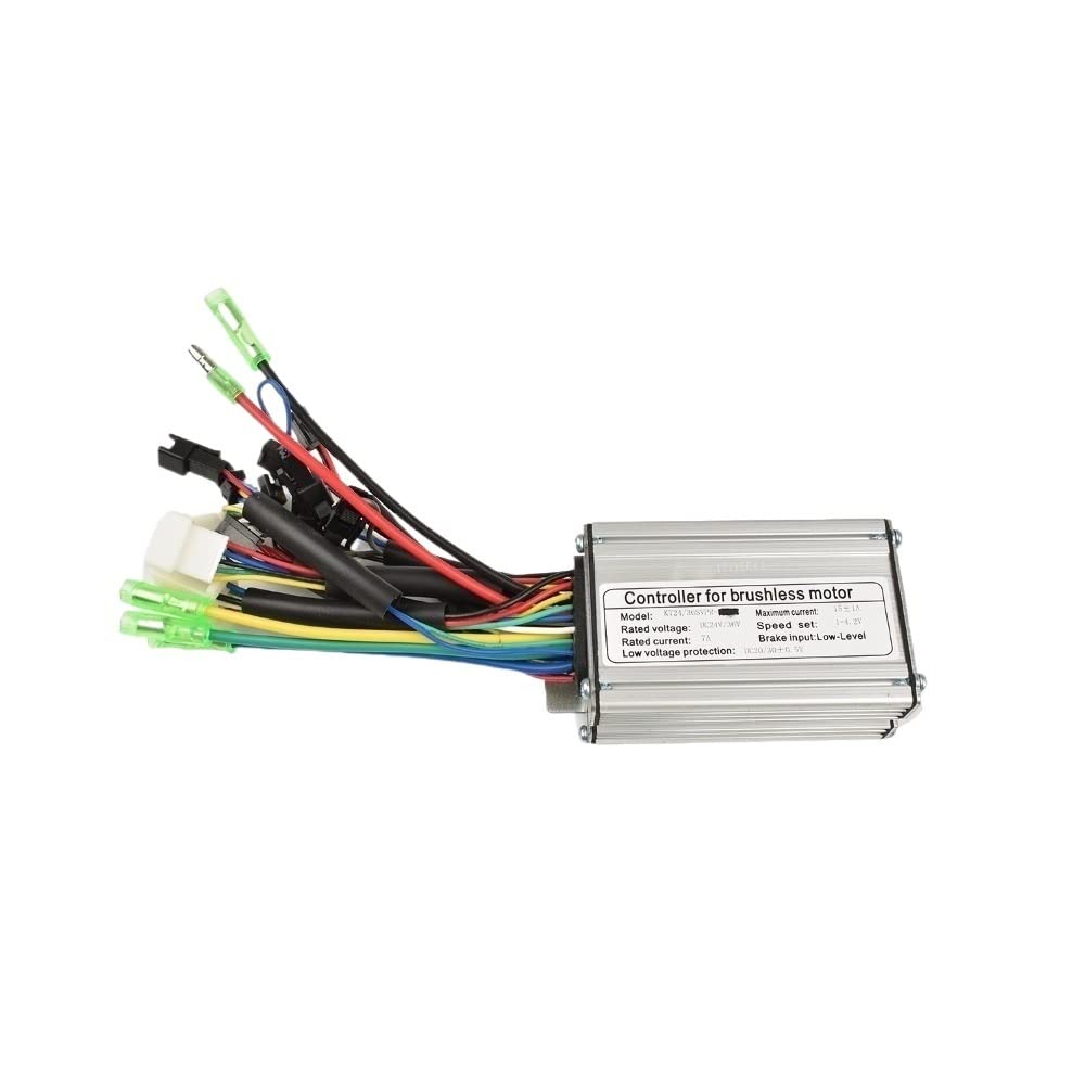 E-Bike-Controller 24V / 36V 250W 15A Brushless DC Sinuswelle Ebike Elektro-Fahrrad-Nabenmotor-Controller mit rechtem Ausgang Brushed Motor Controller