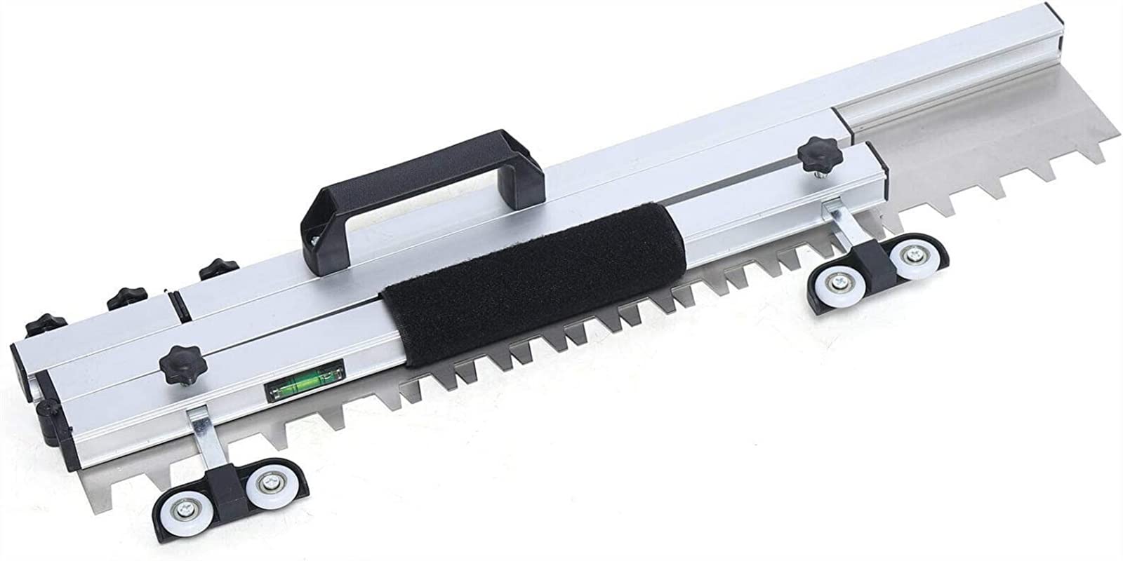 Nivelador de baldosas de acero inoxidable plegable, 1270 mm de largo, para la colocación de baldosas de piso, control preciso del espesor de la capa de mortero con rack, compacto y ergonómico para res