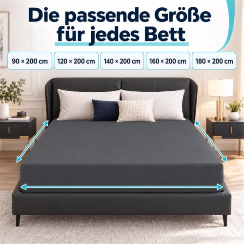 Arcona Matratzenschoner wasserdicht 160x200, Inkontinenz Spannbettlaken, Atmungsaktive Matratzenbezug… – Ansicht 6