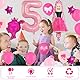 Rosa Prinzessin Luftballons Geburtstag Deko 5 Jahre Madchen Bar-Bi Geburtstagsdeko 5 Jahr BarBi Ballon Deko 5. Geburtstag Folienballons Banner Girlande für Girl Kindergeburtstag Party Supplies Deko