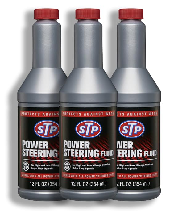 STP Power Steering Fluid & Stop Leaking, 12 Fl.oz, 3 Packs