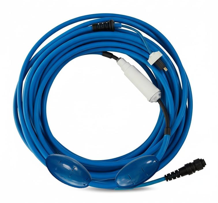 9995862-60ft Blue Cable Only Compatible with Dolphin Pool Robot Nautilus CC Plus [Non WiFi] M200 9995862 Includes 2 Big Floats and Swivel for Tangle-Free Operation [2 Prongs]