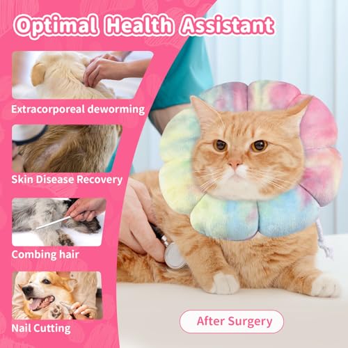 Image of Dog Cat Surgical Recovery Cone Dog Protective Collar, Pet Recovery E-Collar Soft Neck Cone to Stop Licking Wound for Cats & Kittens Small Dog After Surgery