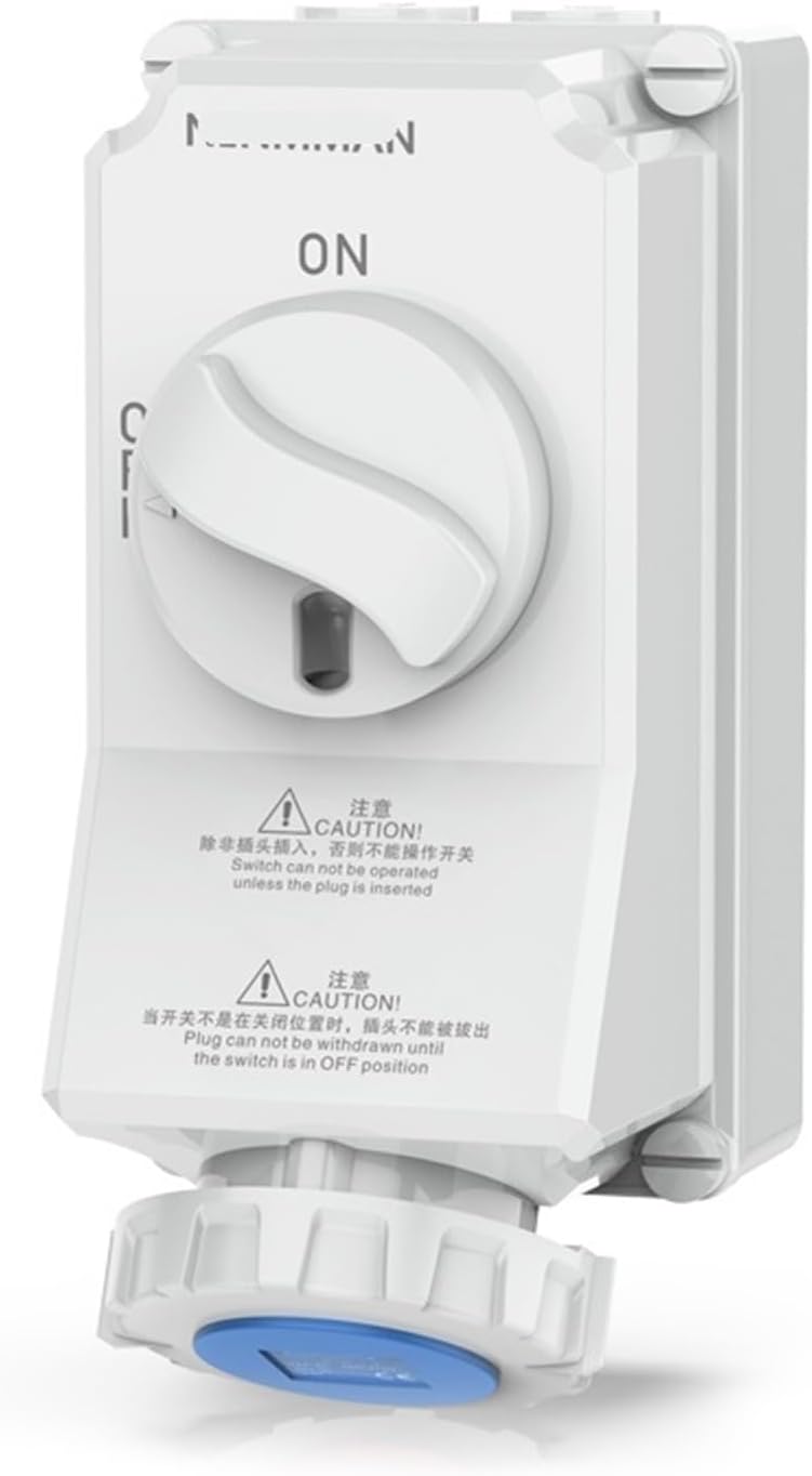 Mechanical interlock A mounted switch with socket 16-63A IP67/44(IP44 4P 63A)