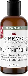 Cremo Cedar Forest Beard & Scruff Softener, Softens and Conditions Coarse Facial Hair of all Lengths in Just 30 Seconds, 6...