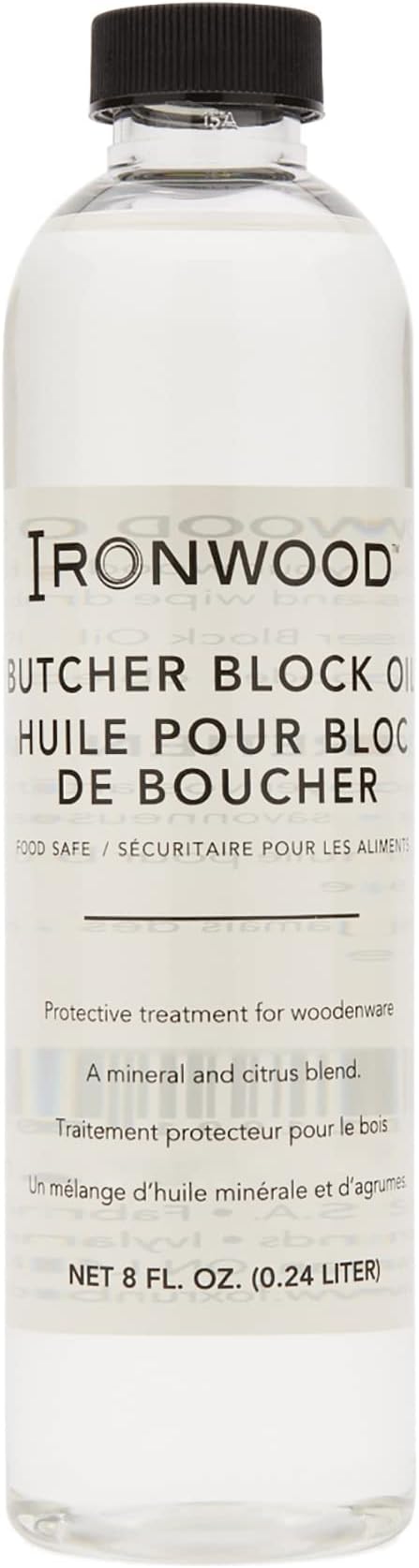 Ironwood Gourmet, Butcher Block Oil, Protective Treatment for Wood, 8-ounce