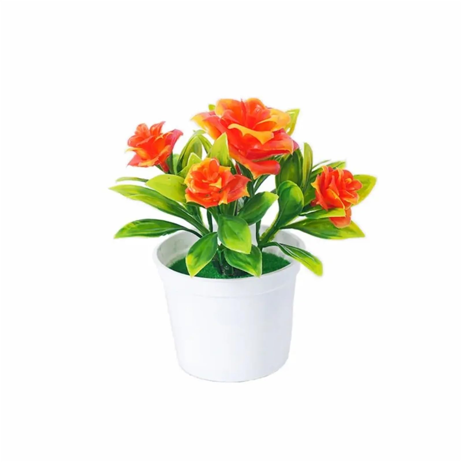 HUWOYG 3PCS Multicolor Artificial Rose Bonsai Gift Faux Craft Lifelike Pot Plants Desktop Ornament Home Decoration Simulation Flowers Potted For Home