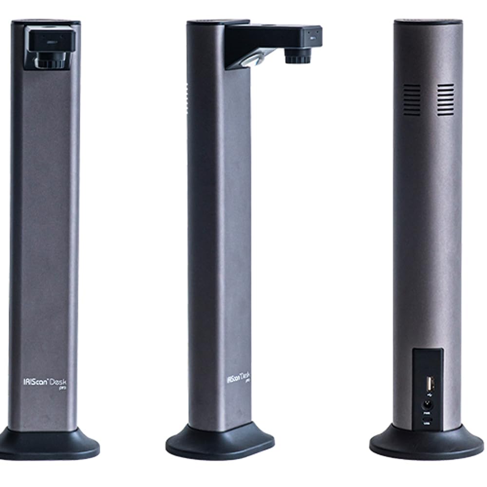 IRIScan Desk Document Camera A3 Scanner- V6Pro :13MP/21MP Visualizer, Free PDF Editor,Portable Scanner,Book Scanner,AI Curve Flattening-Finger Hiding,Win Mac