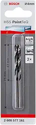 Bosch Broca para Metal Aço Rápido HSS-PointTeQ 4,0mm 2 peças