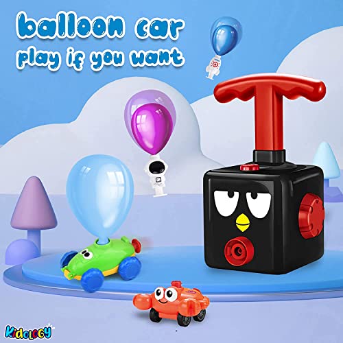 HIRNAYA-Balloon-Launcher-car-Toy-Set-Balloon-Powered-Car-Toy-with-Launch-Tower-and-Pump-20-Balloons-Fun-Educational-Balloon-Toys-with-20-Balloons-Gifts-for-Kids-Boys-Girls-Upgraded-Black