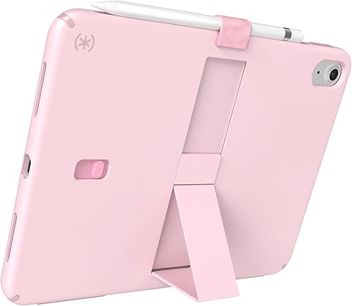 Speck StandyShell - Funda y soporte para tablet iPad de 10.9 pulgadas, resistente a los arañazos, protección contra caídas y soporte de liberación