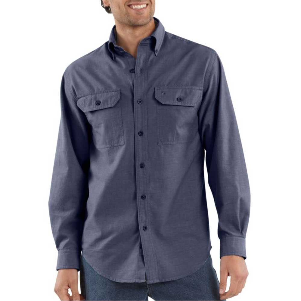 Carhartt Mens Fort Lightweight Chambray Button Front Relaxed Fit