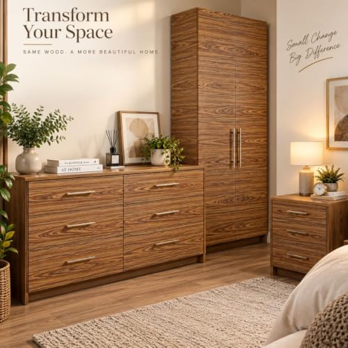 Image of HOME13 Wood Grain Wallpaper Peel and Stick Wood Contact Paper Self Adhesive Removable Thicken Wooden Wall Paper for Kitchen Cabinets Drawer Shelf Liner Waterproof(24x147 Inch, Sugery Wooden)